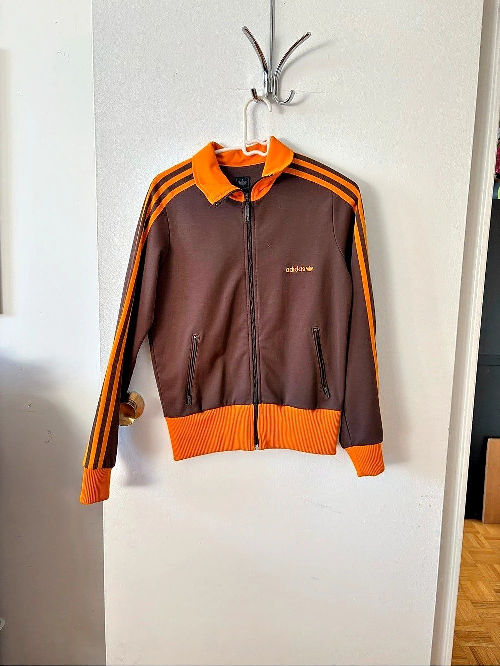 adidas Adicolor Classics Heritage Track Jacket Brown & Orange Medium